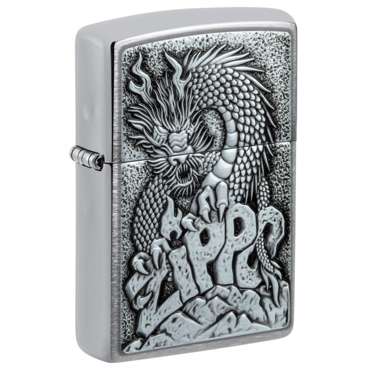 Зажигалка ZIPPO Classic с покрытием Brushed Chrome, латунь/сталь, серебристая