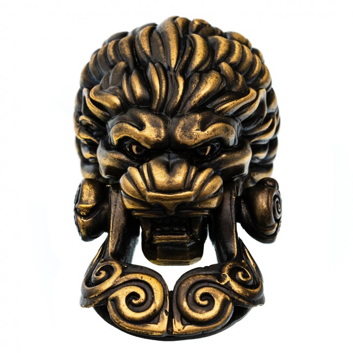 Замок для браслета из паракорда "Скифский Лев", латунь