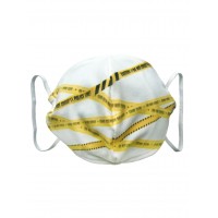 Маска тканевая Оградительная лента, белая