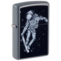 Зажигалка ZIPPO Skateboarding Astronaut с покрытием Flat Grey, латунь/сталь, серая