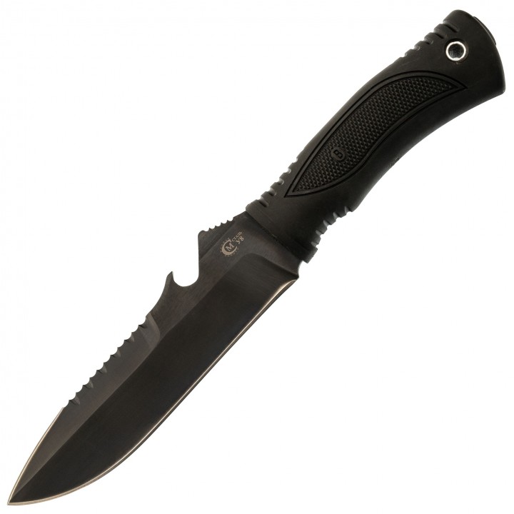 Нож для выживания Шторм, сталь У8 с антибликовым покрытием, рукоять эластрон