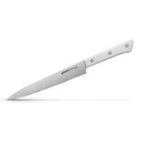 Нож кухонный для тонкой нарезки Samura "Harakiri" (SHR-0045W) 196 мм, сталь AUS-8, рукоять ABS пластик, белый