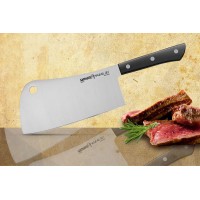 Нож-топорик кухонный для мяса Samura "HARAKIRI" (SHR-0040B) 180 мм, сталь AUS-8, рукоять ABS пластик, чёрный