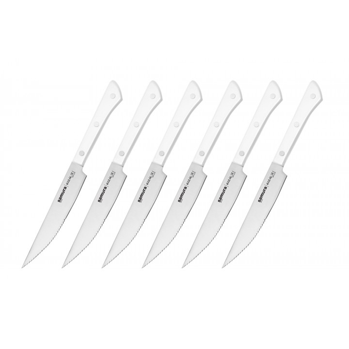 Набор кухонных ножей для стейка Samura Harakiri, сталь AUS-8, рукоять пластик