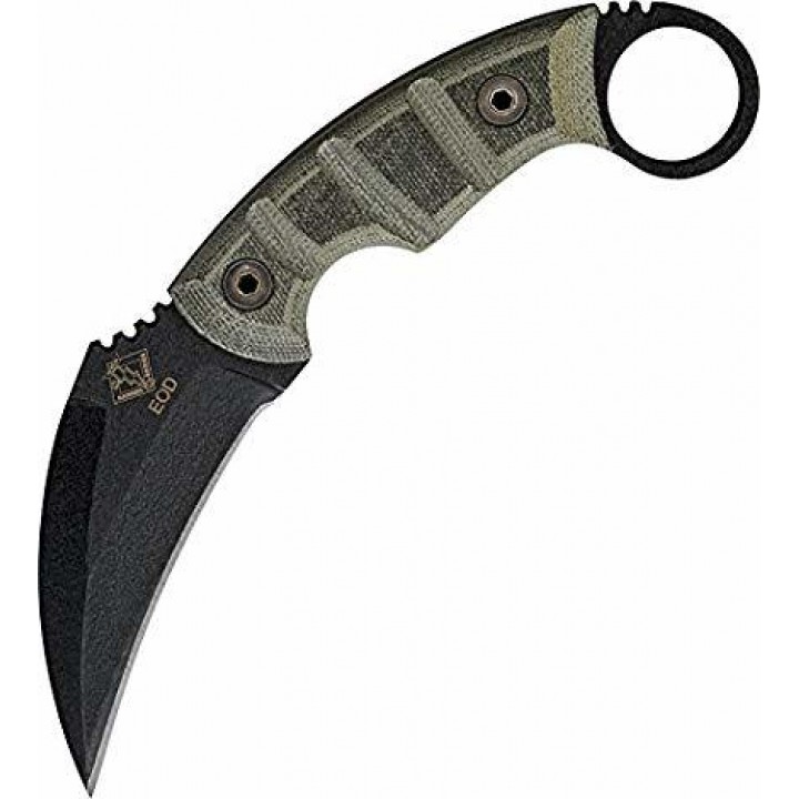 Керамбит Ontario Ranger Kerambit EOD, сталь 5160, рукоять микарта, gray/black