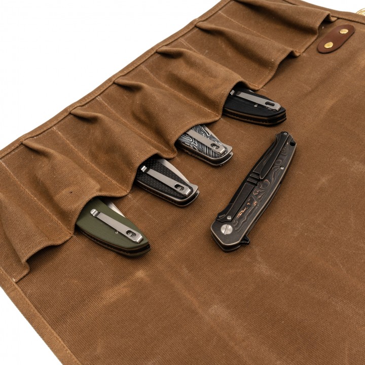 Сумка-скрутка для 7 ножей New Level, материал канвас