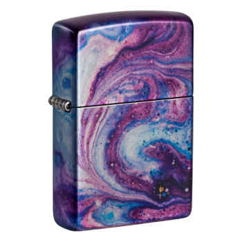 Зажигалка ZIPPO Universe Astro с покрытием 540 Tumbled Chrome, латунь/сталь, сиреневая