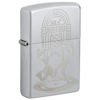 Зажигалка Zippo Vintage Dance с покрытием Satin Chrome, латунь/сталь