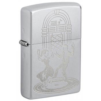 Зажигалка Zippo Vintage Dance с покрытием Satin Chrome, латунь/сталь