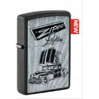 Зажигалка ZIPPO Car Design с покрытием Black Matte, латунь/сталь, черная
