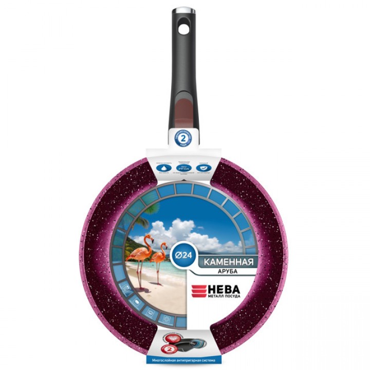 сковорода НМП Аруба 24см антипр.покр. литой алюминий съемная ручка