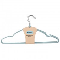 набор вешалок TODELIA 5шт 40см универсальные для легкой одежды металл с ПВХ покрытием мятный