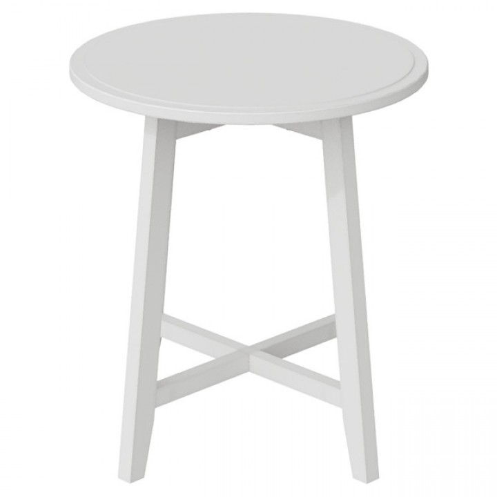 стол журнальный NEO 2 490х490х510мм белый матовый МДФ/бук