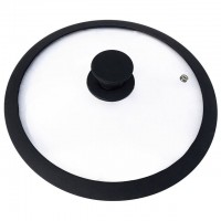 крышка MALLONY 26см стекло, силиконовый ободок паровыпуск
