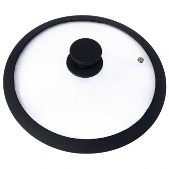 крышка MALLONY 26см стекло, силиконовый ободок паровыпуск