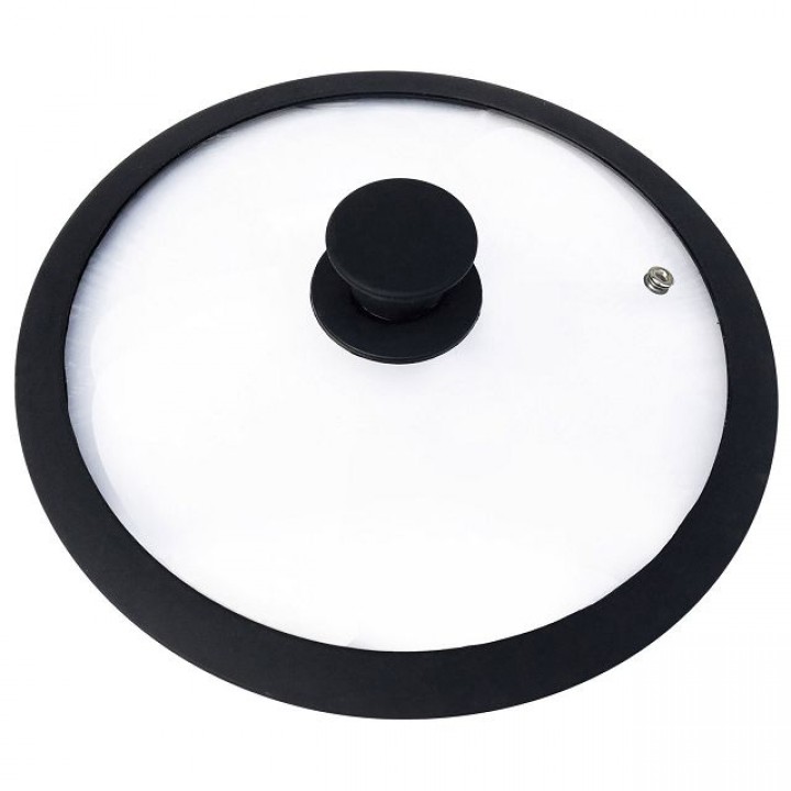 крышка MALLONY 26см стекло, силиконовый ободок паровыпуск