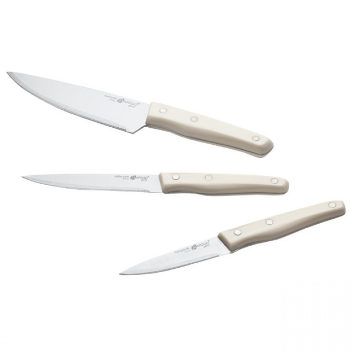 набор ножей APOLLO Genio Ivory 3 предмета нерж.сталь, пластик