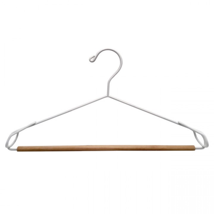 вешалка TODELIA 24см универсальная для легкой одежды c антискользящей перекладиной металл, дерево