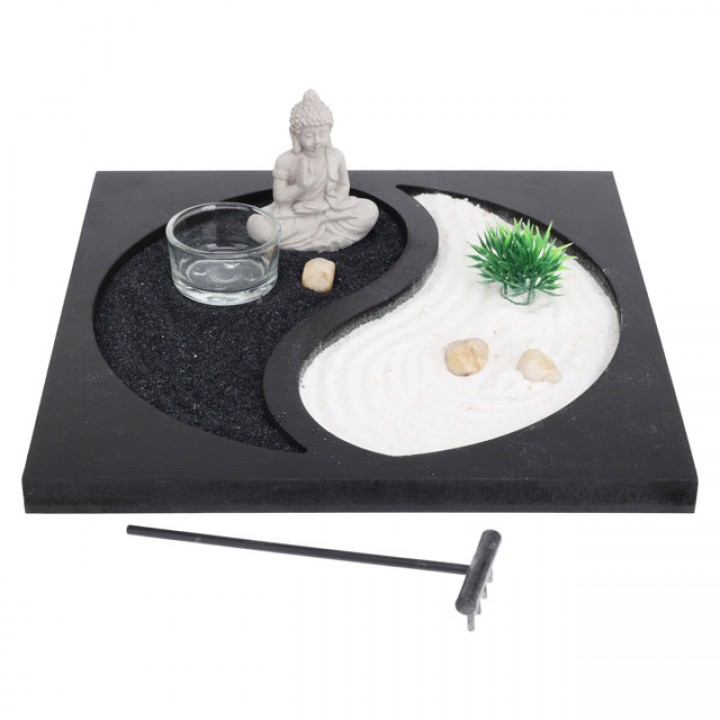 сад камней KOOPMAN Будда 237х237х70мм мультиколор цемент, дерево, пластик