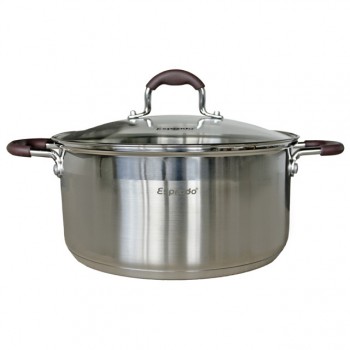кастрюля  ESPRADO Toffee 5,1л 24см нерж.сталь стеклянная крышка индукция
