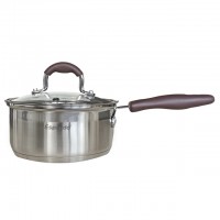 ковш ESPRADO Toffee 1,5л 16см нерж.сталь стекл.крышка индукция