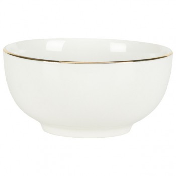 салатник KOOPMAN Золотой обод 10см 0,2л фарфор белый