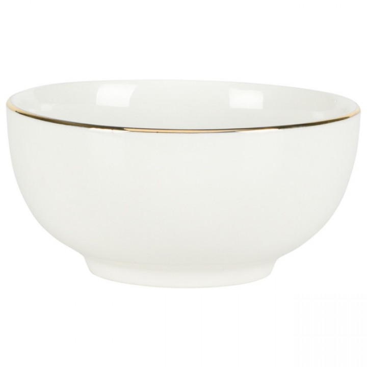 салатник KOOPMAN Золотой обод 10см 0,2л фарфор белый