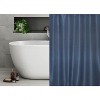 занавеска для ванной VITARTA 180х180см полиэстер темно-синяя