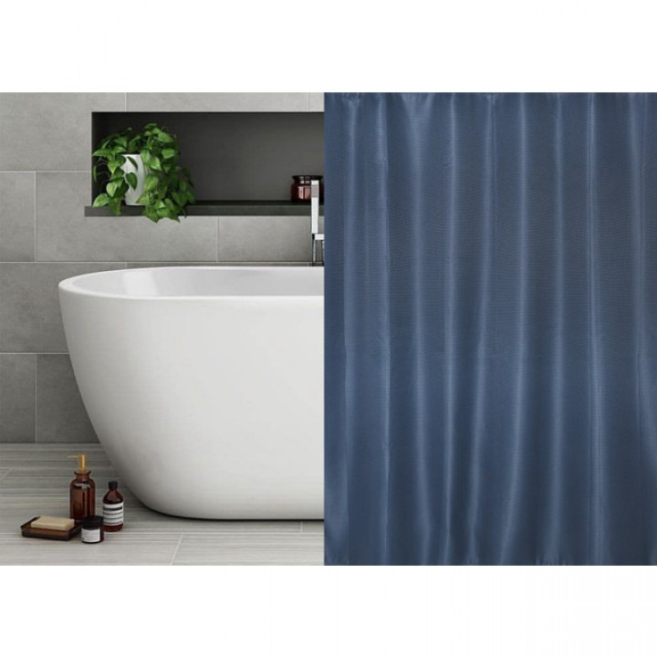 занавеска для ванной VITARTA 180х180см полиэстер темно-синяя
