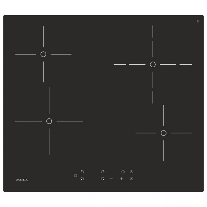 поверхность электрическая DARINA PL E326 B 4 конфорки стеклокерамика