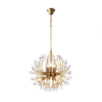 люстра подвесная ESCADA Tugela 9х40Вт Е14 хрусталь золото