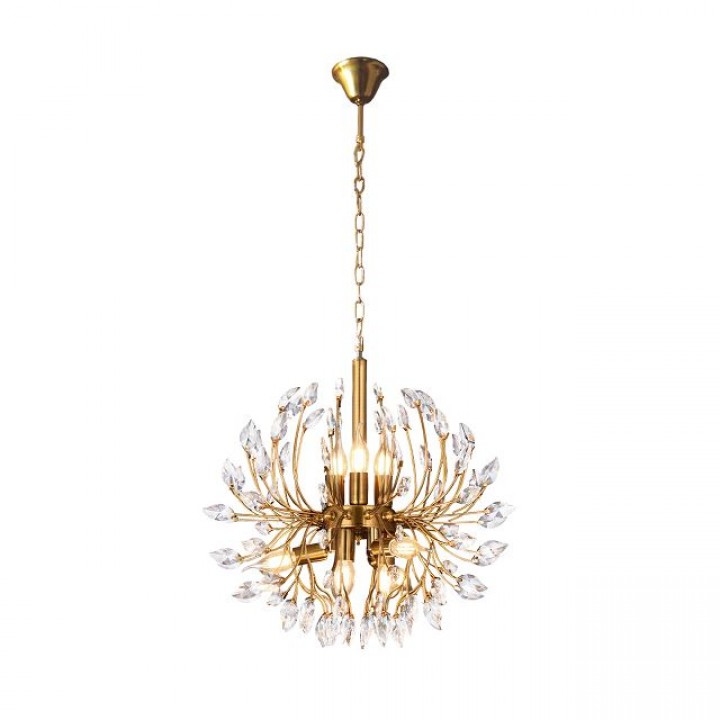 люстра подвесная ESCADA Tugela 9х40Вт Е14 хрусталь золото