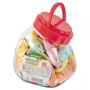текстовыделитель мини BRAUBERG Cute Cats Pastel 1-5мм в ассортименте