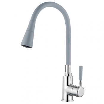 смеситель для кухни LEDEME L4199-9 серый хром