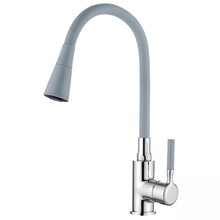 смеситель для кухни LEDEME L4199-9 серый хром