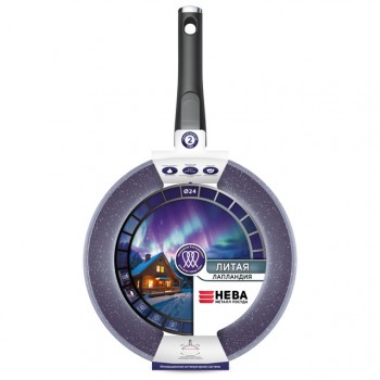 сковорода НМП Лапландия 24см антипр.покр. литой алюминий съёмная ручка индукция