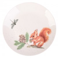 тарелка TODELIA Лесная сказка 21,5см десертная фарфор