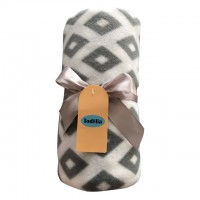 плед TODELIA 140х180см белый, арт.EDPP01diamonds