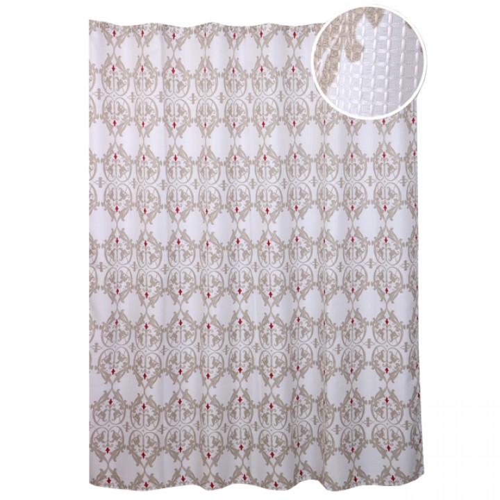 занавеска для ванной VITARTA Serenity 180x200см полиэстер бежевая