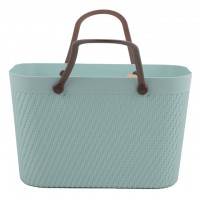 корзина-сумка TODELIA 40х19х25см 14,5л пластик, ТПР-резина голубая