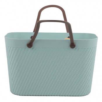 корзина-сумка TODELIA 40х19х25см 14,5л пластик, ТПР-резина голубая