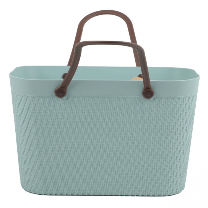 корзина-сумка TODELIA 40х19х25см 14,5л пластик, ТПР-резина голубая