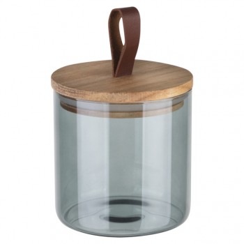 банка для продуктов LEONORD Albero Di Marmo 0,6л круглая стекло, дерево