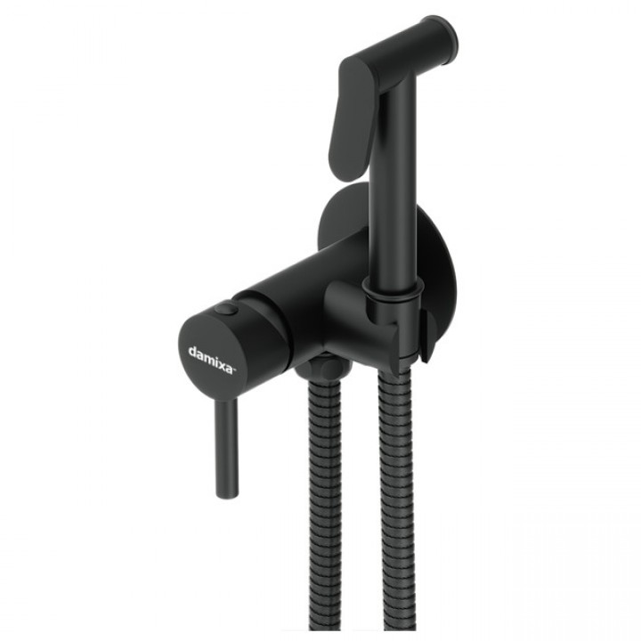 смеситель с гиг. душем DAMIXA Option скрытый монтаж черный