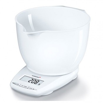 весы кухонные KORONA Nela до 5кг чаша 2,8л белый