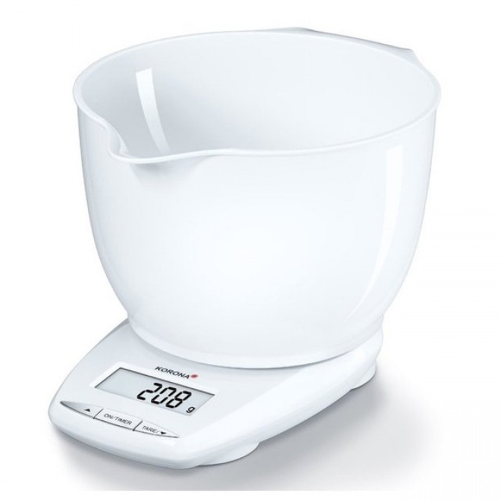 весы кухонные KORONA Nela до 5кг чаша 2,8л белый