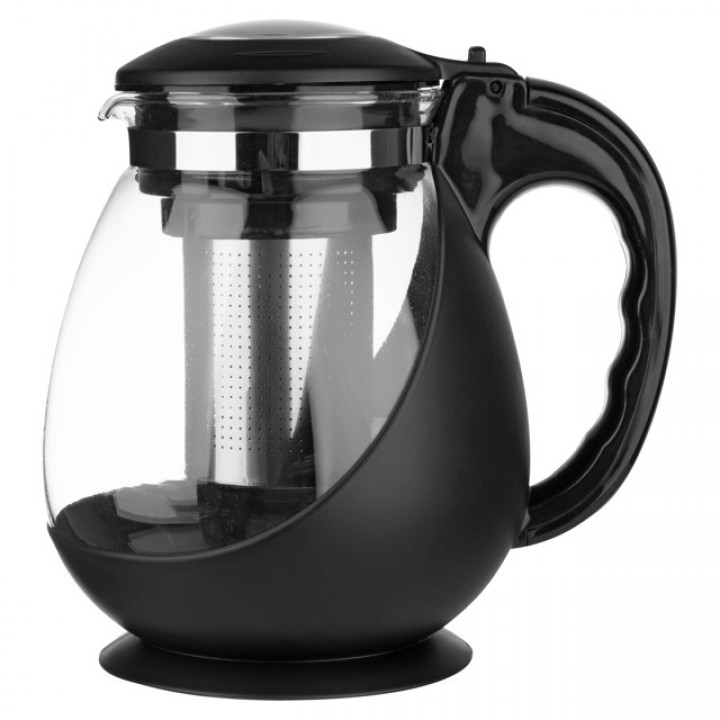 чайник заварочный MALLONY Napoletano 1,6л стекло, пластик, нерж.сталь