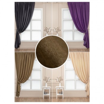 штора портьерная на шт.ленте AMORE MIO софт 200х270см в ассортименте, арт.22315