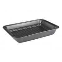 форма для запекания MALLONY 37,5х25,5х5см с решеткой сталь антипригарное покрытие