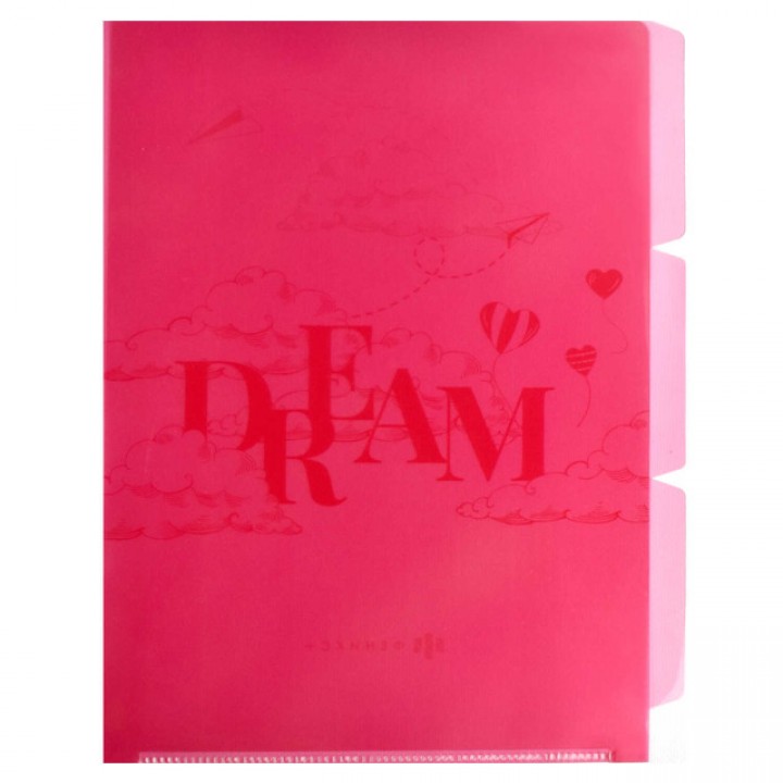 папка-уголок для документов Мечтай А4 22х31 см 220 мкм 3 отделения полипропилен